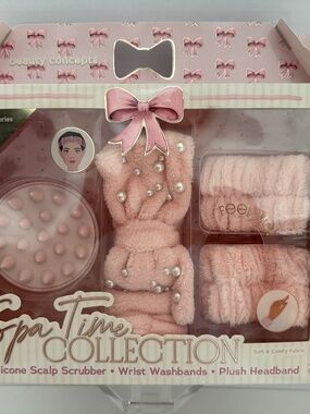 Enchante Accessories | SPA TIME COLLECTION | Headband Wristbands Scalp Scrubber